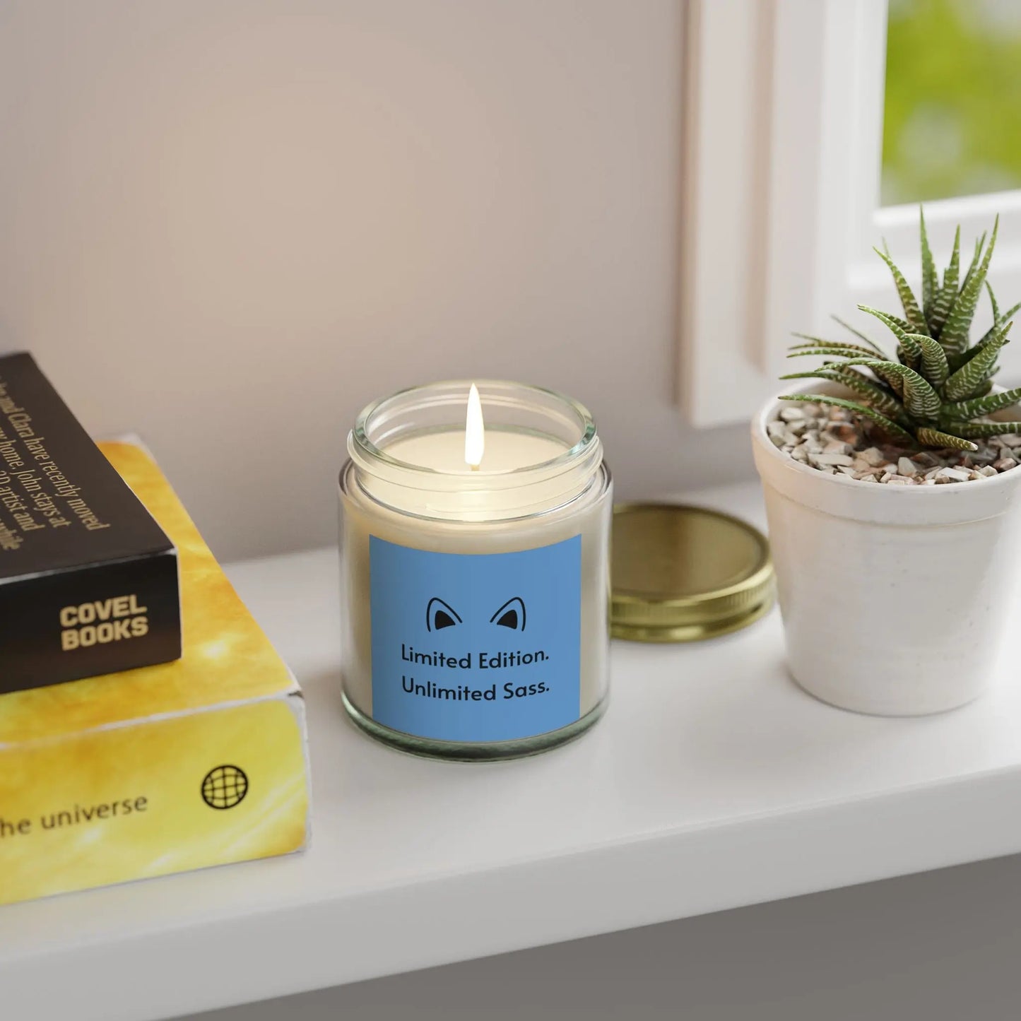 Scented Candles with Unlimited Sass | Coconut Apricot Wax | Perfect Gifts for Home Decor, Relaxation, Self-Care, FloofChonk Exclusive Printify