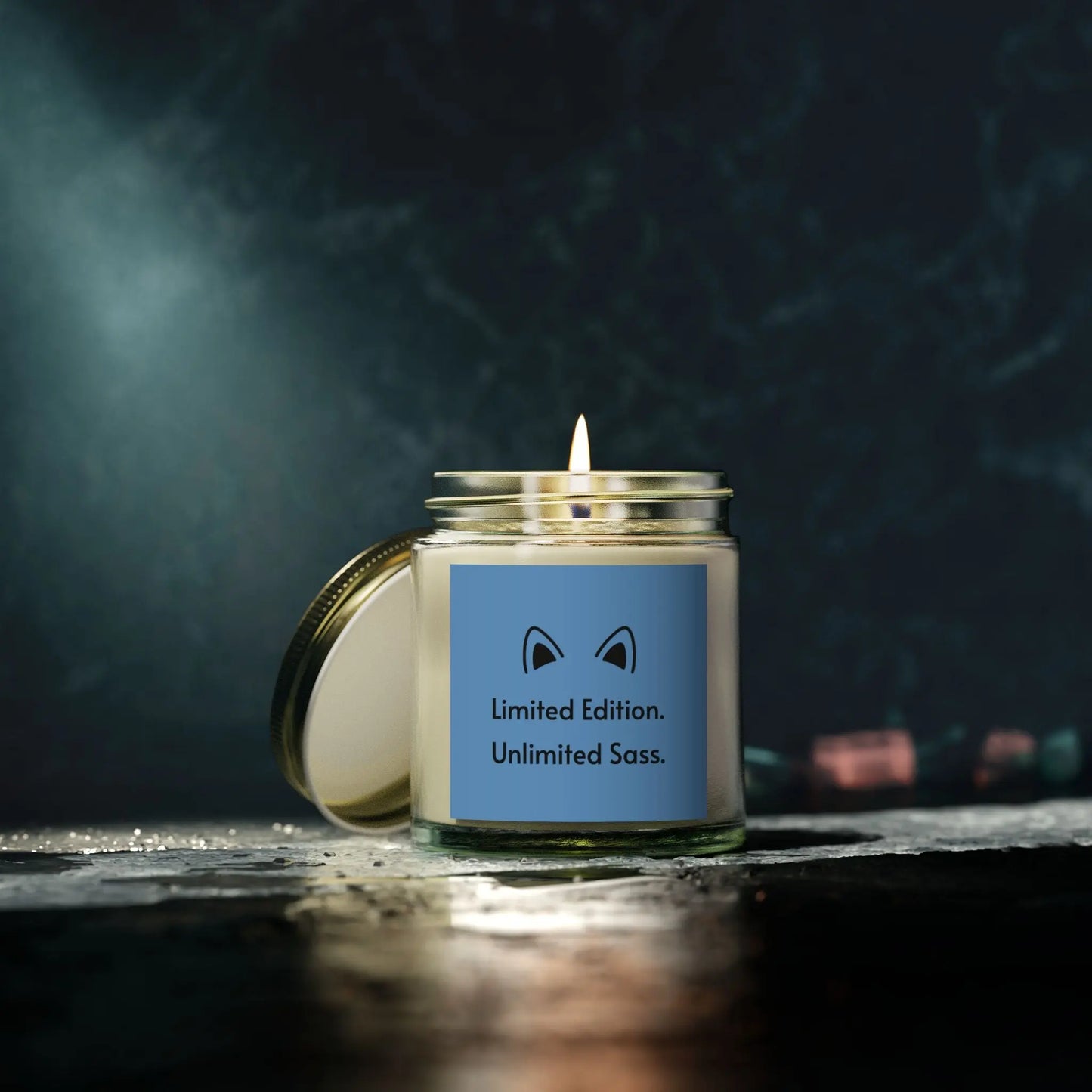 Scented Candles with Unlimited Sass | Coconut Apricot Wax | Perfect Gifts for Home Decor, Relaxation, Self-Care, FloofChonk Exclusive Printify
