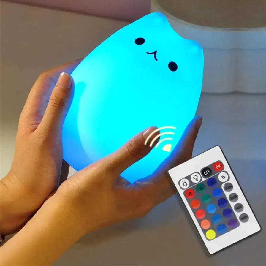 Colorful LED Cat Night Light - FloofChonk