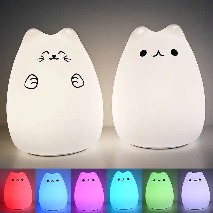 Colorful LED Cat Night Light Dropshipman