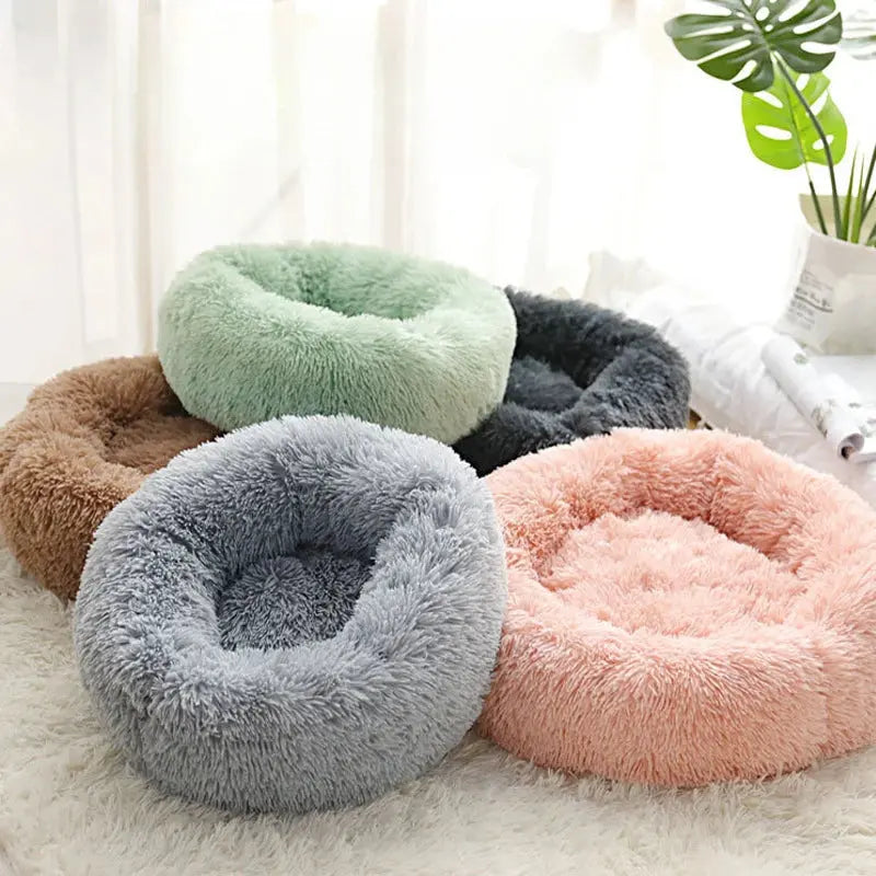 Plush Pet Nest - Warm Detachable and Washable Round Cat Bed - FloofChonk