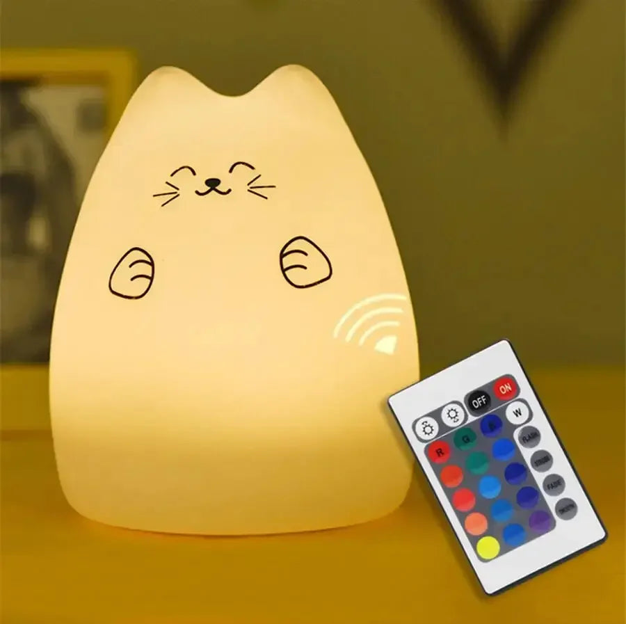 Colorful LED Cat Night Light - FloofChonk