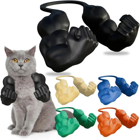 3D Printed Cat Muscle Arm Giant Muscle Arm Adjustable Cat Neck Arm with Muscle Funny Pet Cosplay Costume Pet Cosplay Accessories Dropshipman