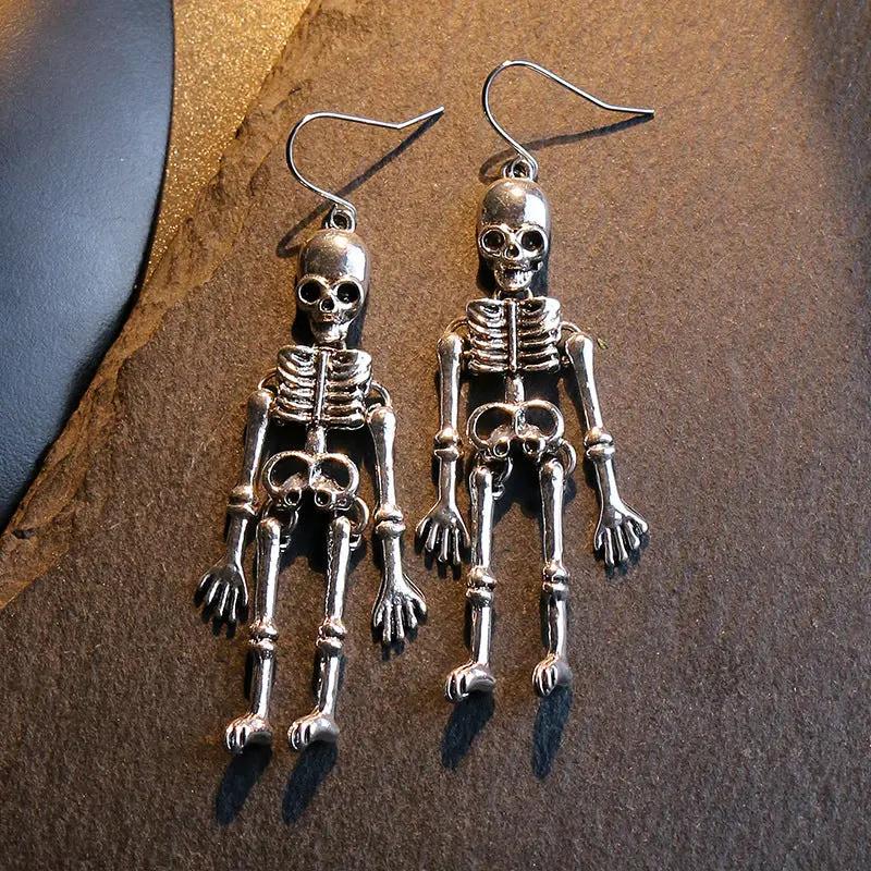 Skeleton Alloy Earrings - FloofChonk