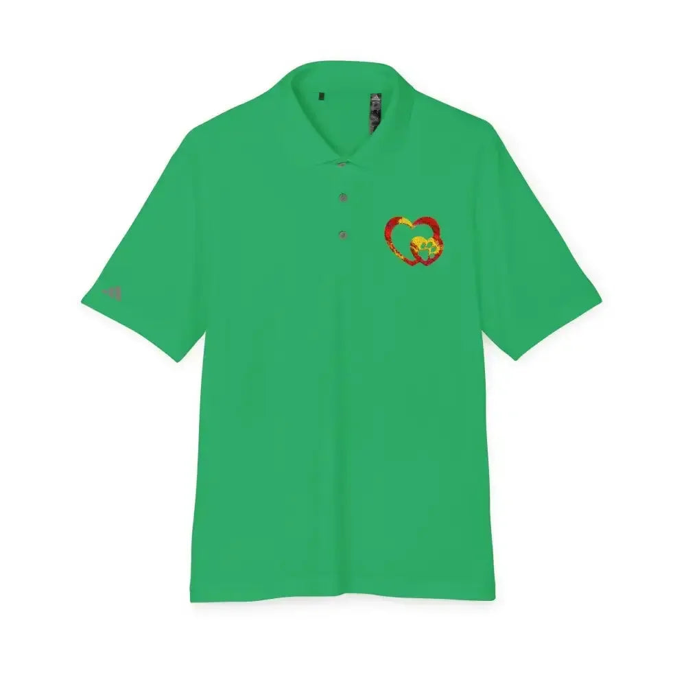 Adidas Unisex Performance Polo with Custom Rainbow Embroidered Graphic by FloofChonk - FloofChonk