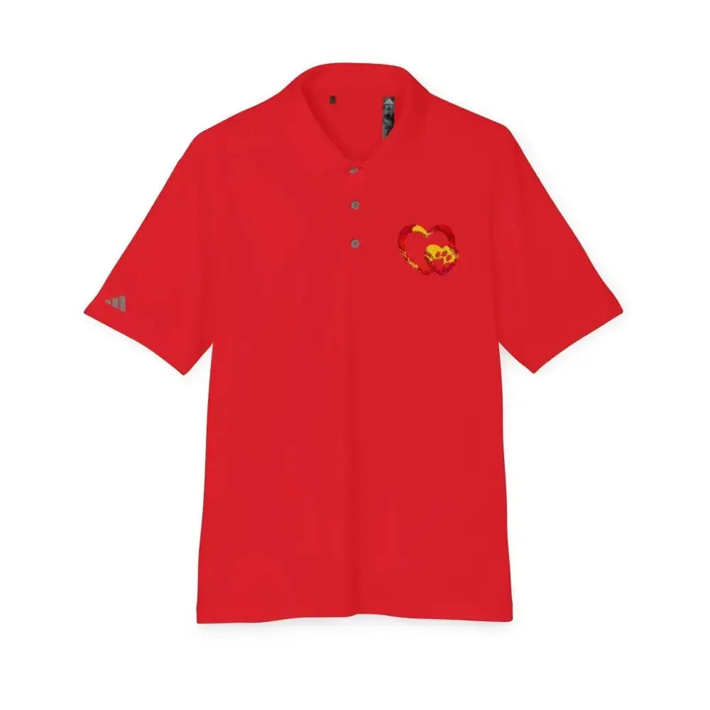 Adidas Unisex Performance Polo with Custom Rainbow Embroidered Graphic by FloofChonk - FloofChonk