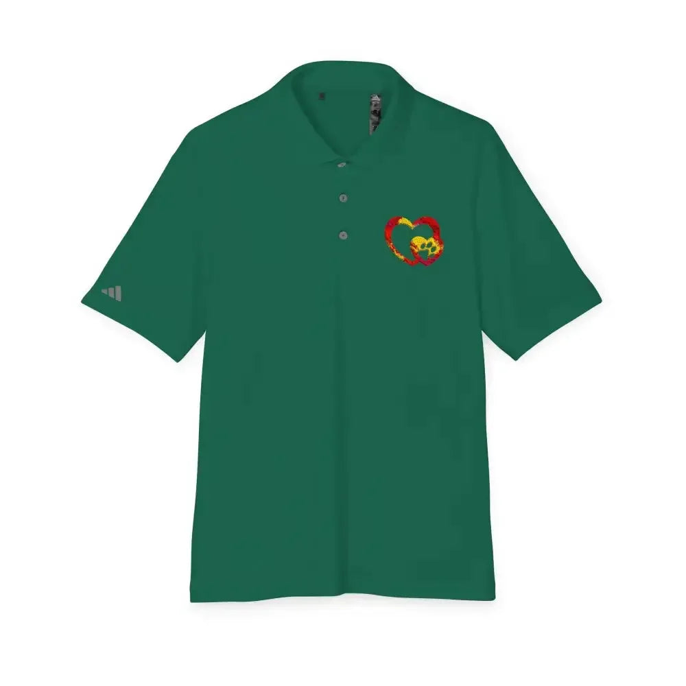 Adidas Unisex Performance Polo with Custom Rainbow Embroidered Graphic by FloofChonk - FloofChonk