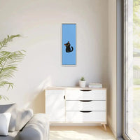 Adorable Black Cat Framed Canvas Art – Perfect for Cat Lovers - FloofChonk