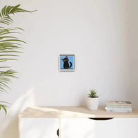 Adorable Black Cat Framed Canvas Art – Perfect for Cat Lovers - FloofChonk