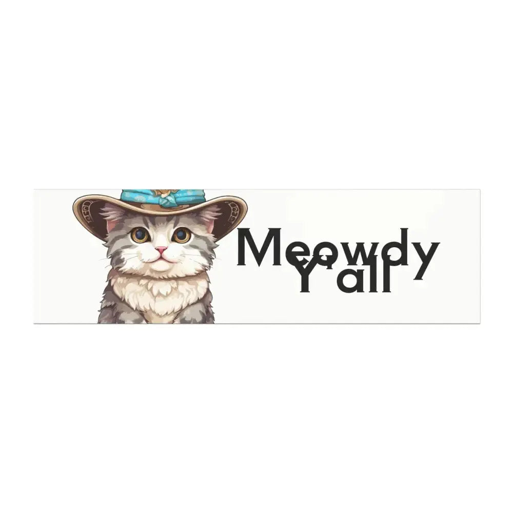 Adorable Cat Car Magnet - Perfect for Cat Lovers, Meowdy Y'all Design, Fun Car Decor, Gift for Pet Owners, Animal Magnet - FloofChonk