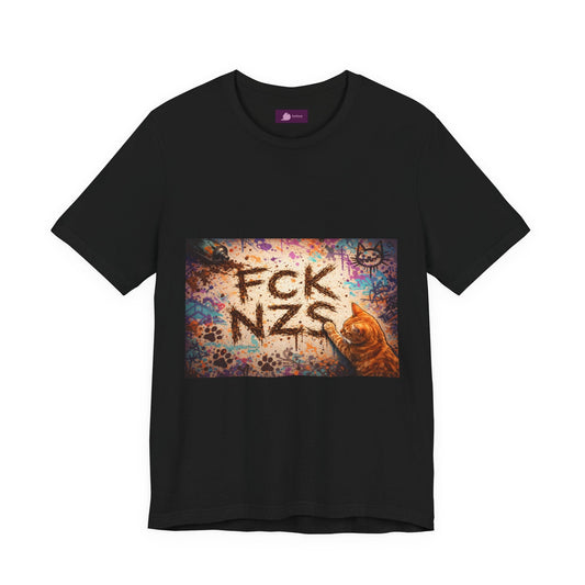 Anti - Nazi Graphic Tee – "FCK NZS" Protest T‑Shirt - FloofChonk