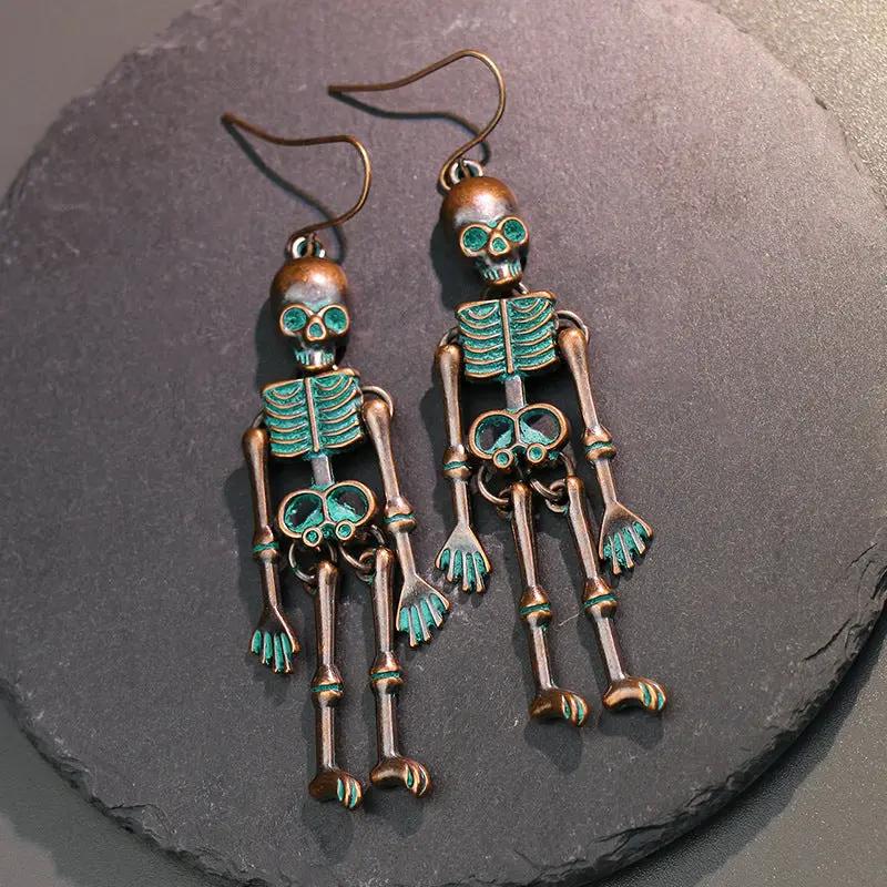 Skeleton Alloy Earrings - FloofChonk