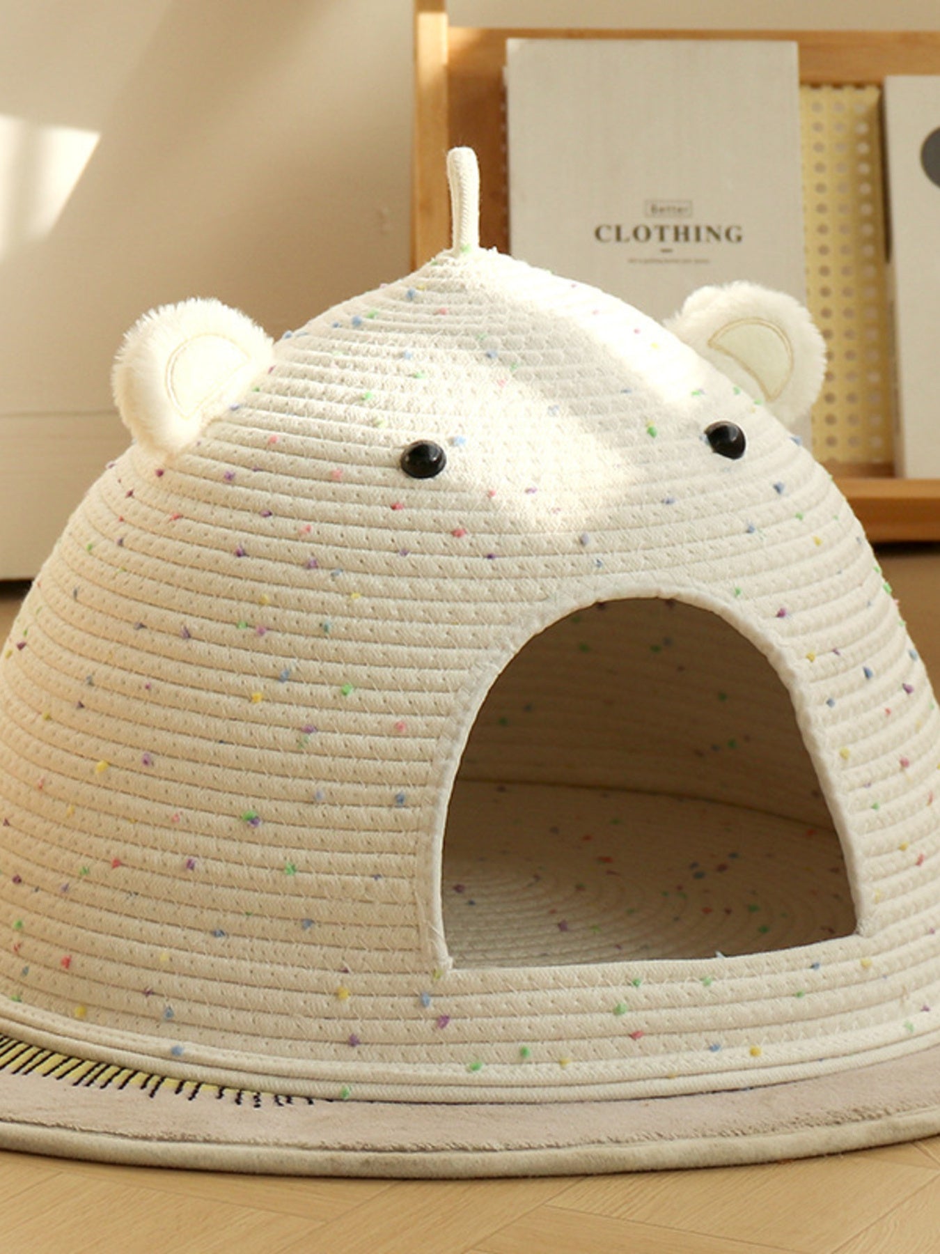 Bear Ear Woven Pet Nest - FloofChonk