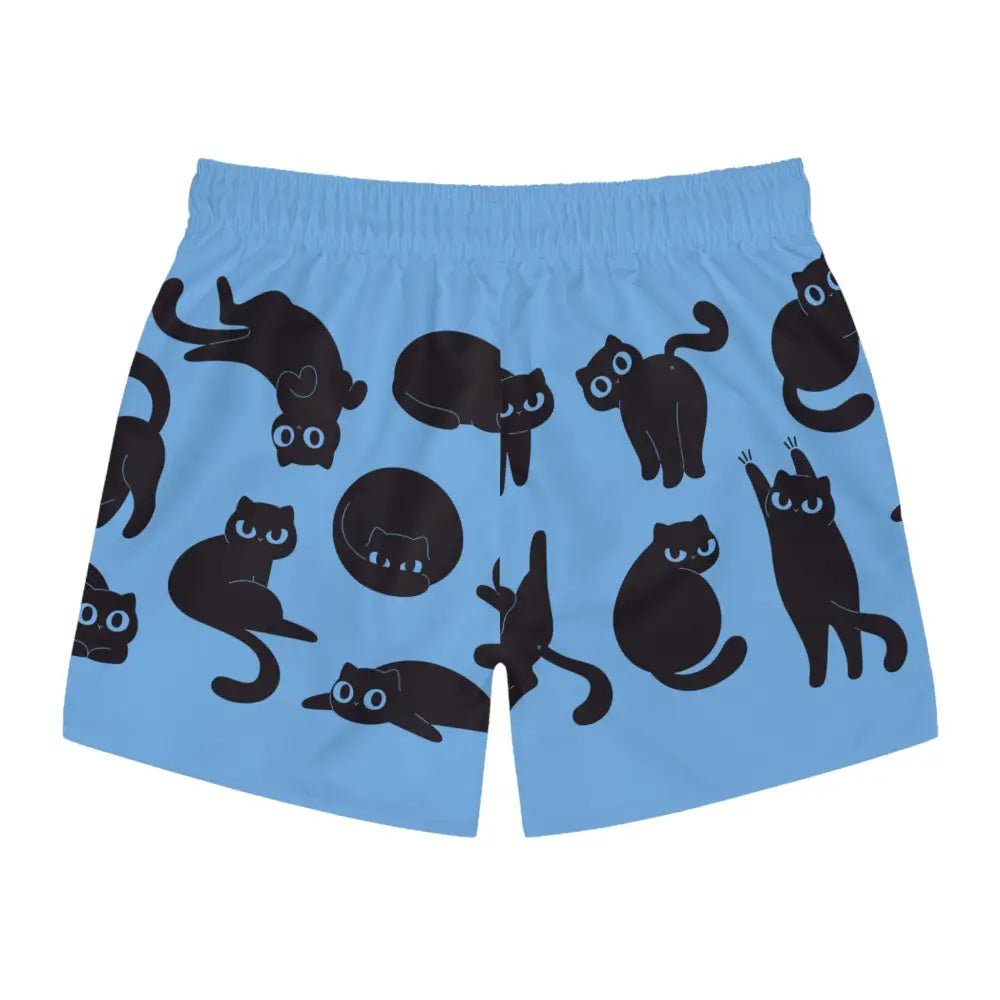 Black Cat Swim Trunks - All Over Prints