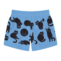 Black Cat Swim Trunks - All Over Prints