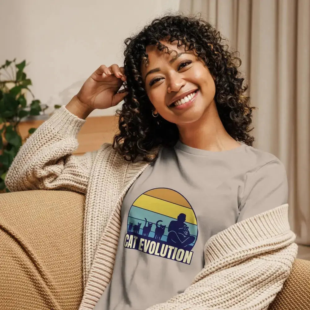 Cat Evolution Casual Women's T-Shirt - FloofChonk