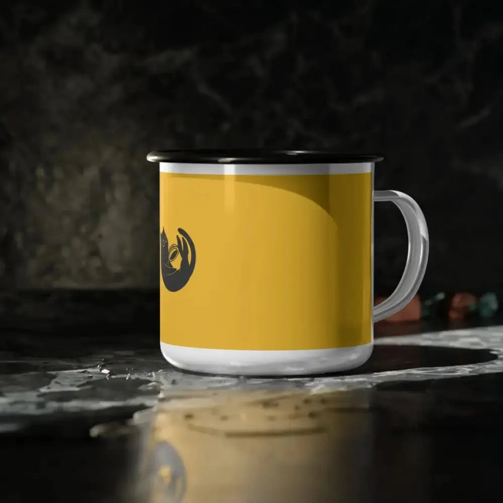 Cat Lover Enamel Camp Cup - Cute Kitty Design for Camping & Home - FloofChonk