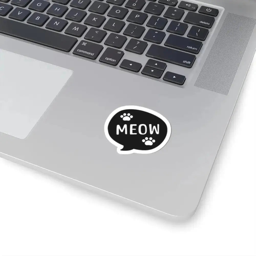 Cat Lover Kiss - Cut Stickers - Perfect for Pet Enthusiasts, Journals, Laptops, Decoration, Gifts, 'MEOW' Design - FloofChonk
