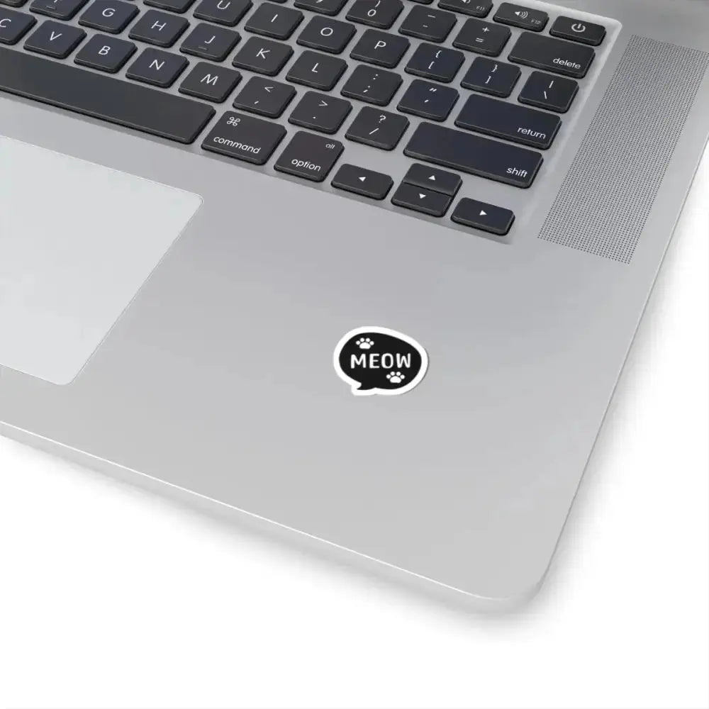 Cat Lover Kiss - Cut Stickers - Perfect for Pet Enthusiasts, Journals, Laptops, Decoration, Gifts, 'MEOW' Design - FloofChonk