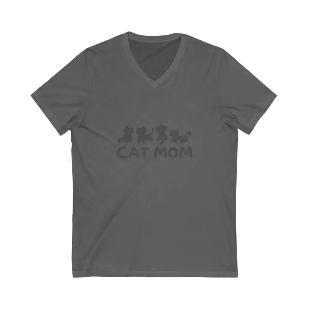 Cat Mom V - Neck Tee | Perfect Gift for Cat Lovers - FloofChonk