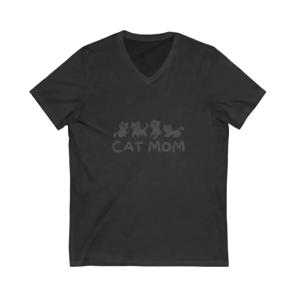 Cat Mom V - Neck Tee | Perfect Gift for Cat Lovers - FloofChonk