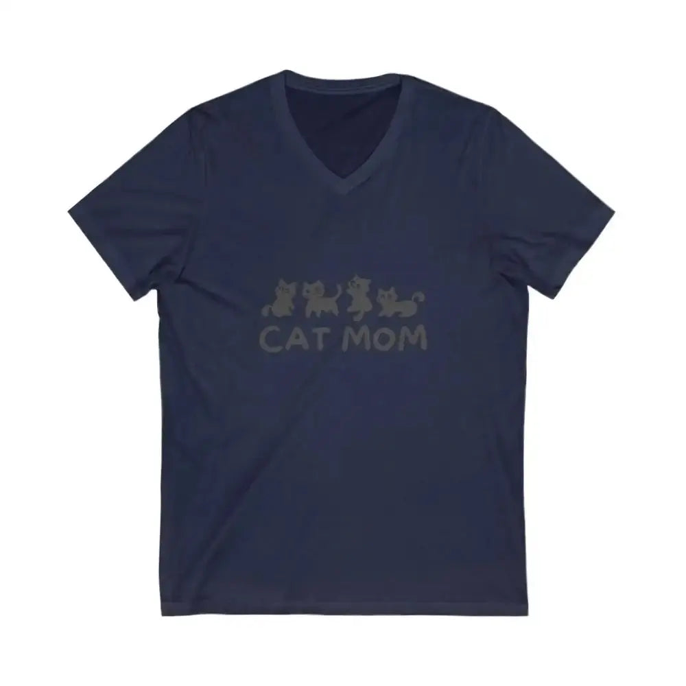 Cat Mom V - Neck Tee | Perfect Gift for Cat Lovers - FloofChonk