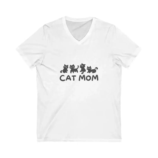 Cat Mom V-Neck Tee | Perfect Gift for Cat Lovers - FloofChonk