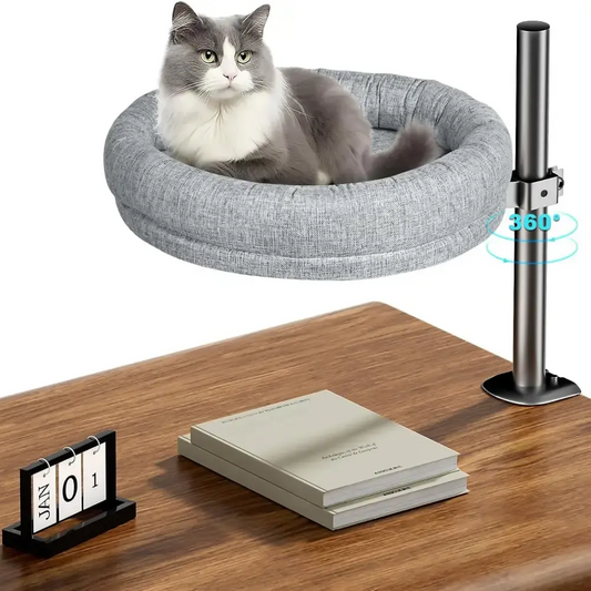 Cat Nest Round Rotating Adjustable Height - FloofChonk