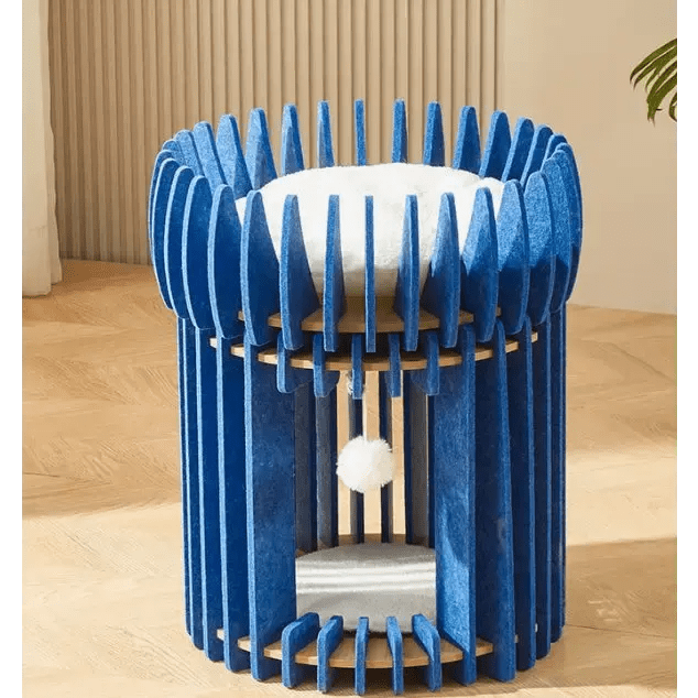 Cat Scratch Board Felt Nest Four Seasons - FloofChonk