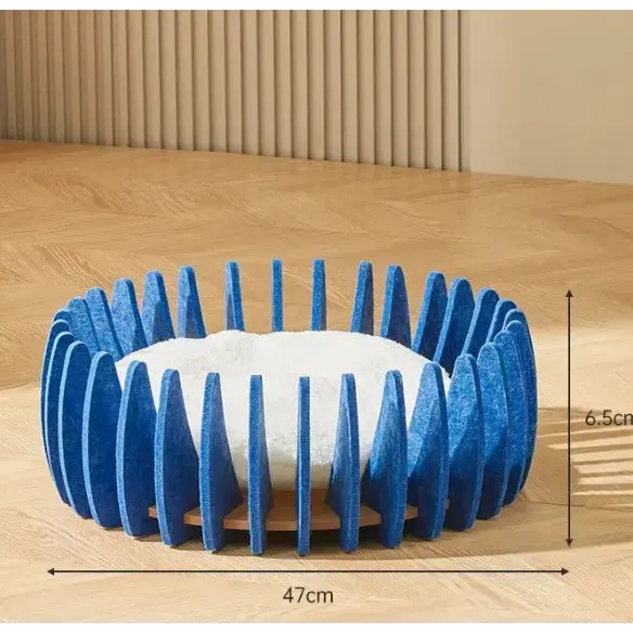 Cat Scratch Board Felt Nest Four Seasons - FloofChonk