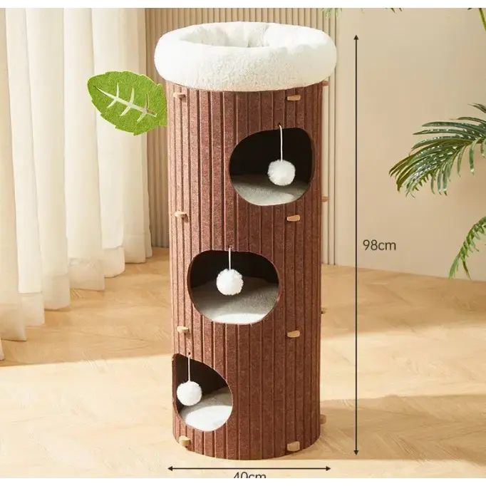 Cat Scratch Board Felt Nest Four Seasons - FloofChonk