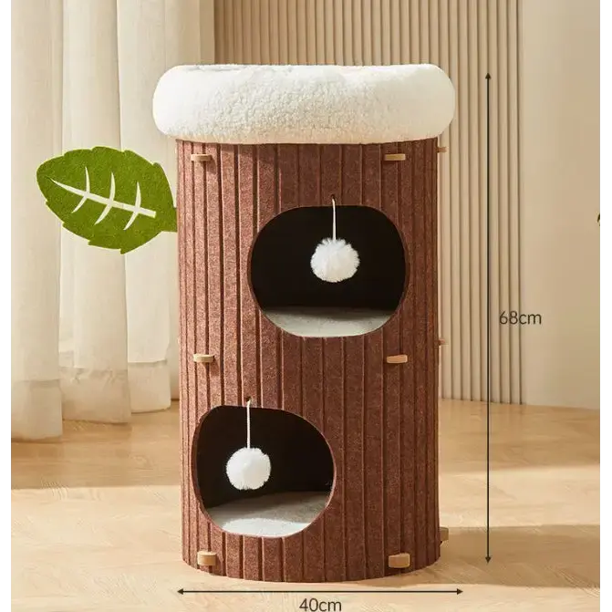 Cat Scratch Board Felt Nest Four Seasons - FloofChonk