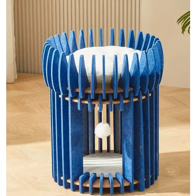 Cat Scratch Board Felt Nest Four Seasons - FloofChonk