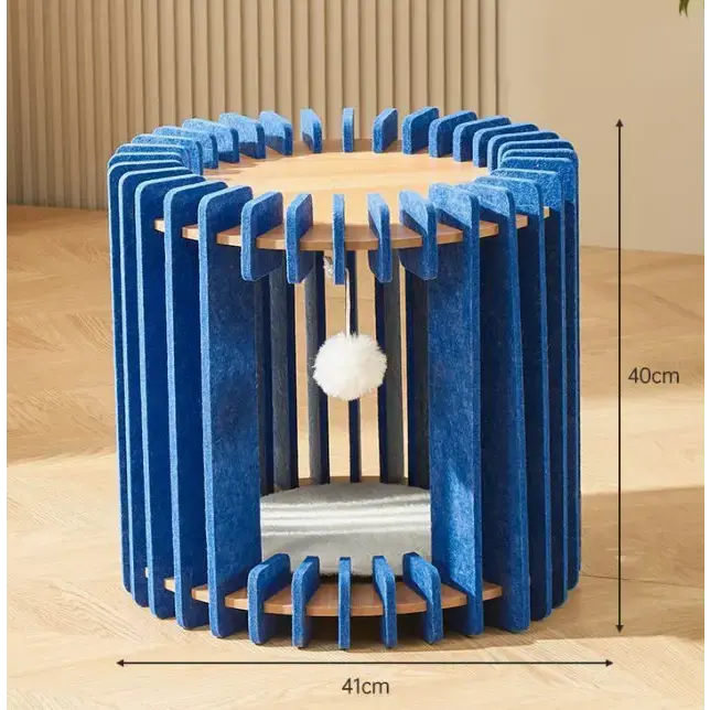 Cat Scratch Board Felt Nest Four Seasons - FloofChonk