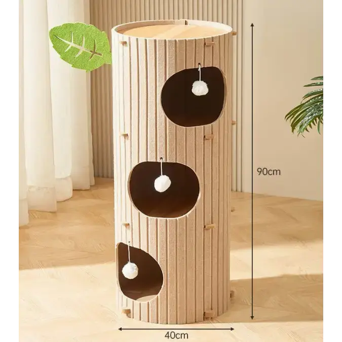 Cat Scratch Board Felt Nest Four Seasons - FloofChonk