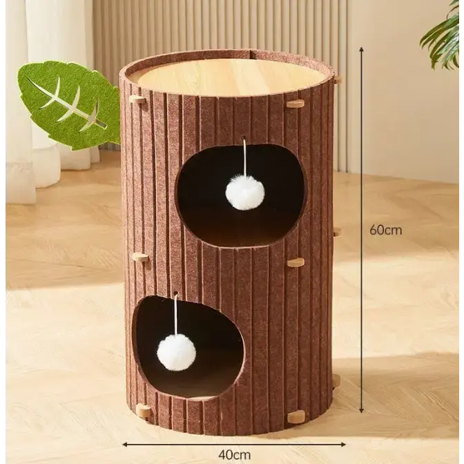 Cat Scratch Board Felt Nest Four Seasons - FloofChonk