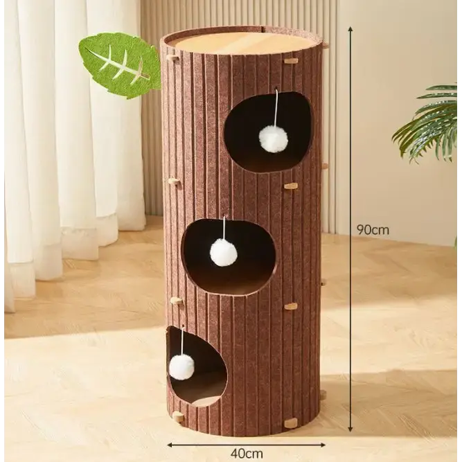 Cat Scratch Board Felt Nest Four Seasons - FloofChonk