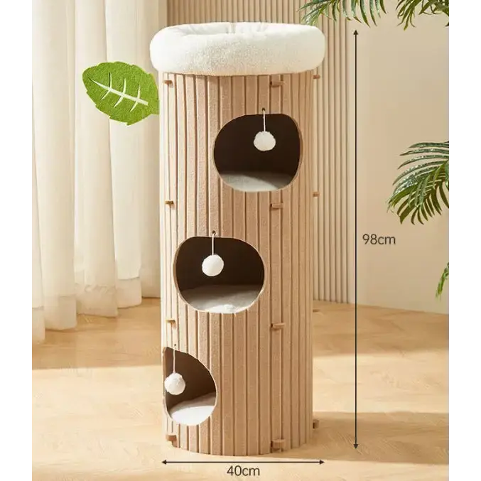 Cat Scratch Board Felt Nest Four Seasons - FloofChonk