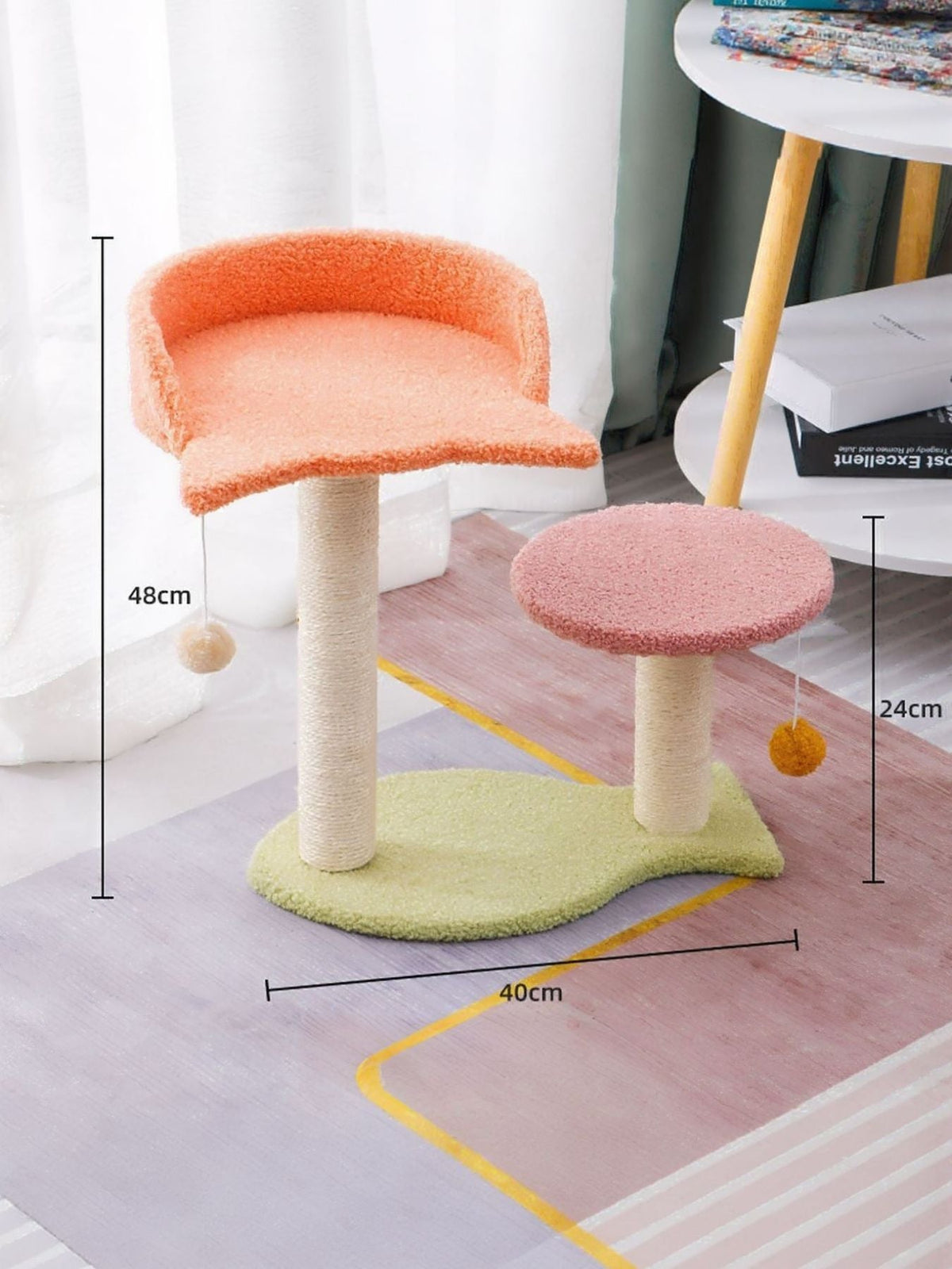 Cat Scratching Post with Cat Bed and Toy - FloofChonk