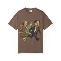 Cats Chasing Figure T-Shirt Funny - Espresso / S - T-Shirts