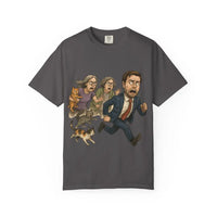 Cats Chasing Figure T-Shirt Funny - Graphite / S - T-Shirts