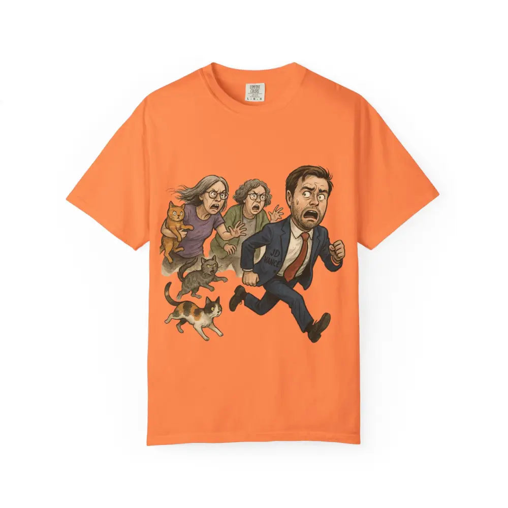Cats Chasing Figure T-Shirt Funny - Melon / S - T-Shirts