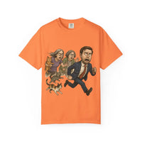 Cats Chasing Figure T-Shirt Funny - Melon / S - T-Shirts