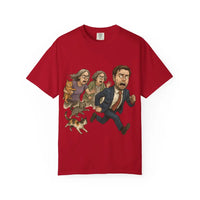 Cats Chasing Figure T-Shirt Funny - Red / S - T-Shirts