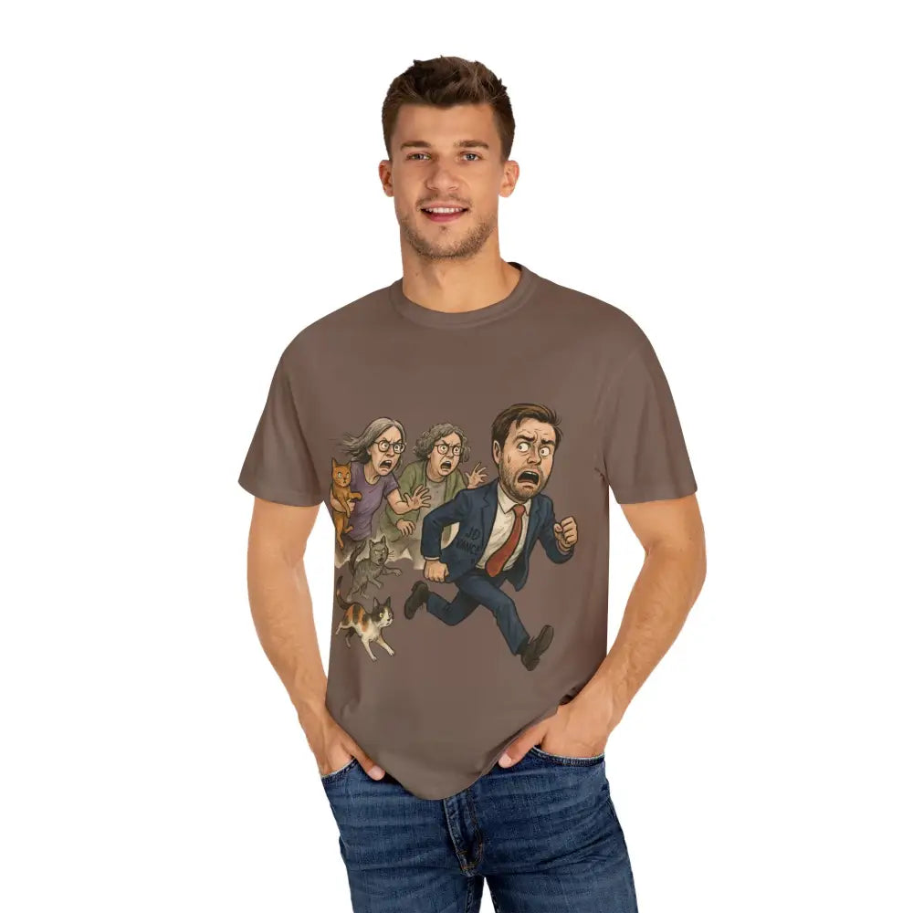 Cats Chasing Figure T-Shirt Funny - T-Shirts