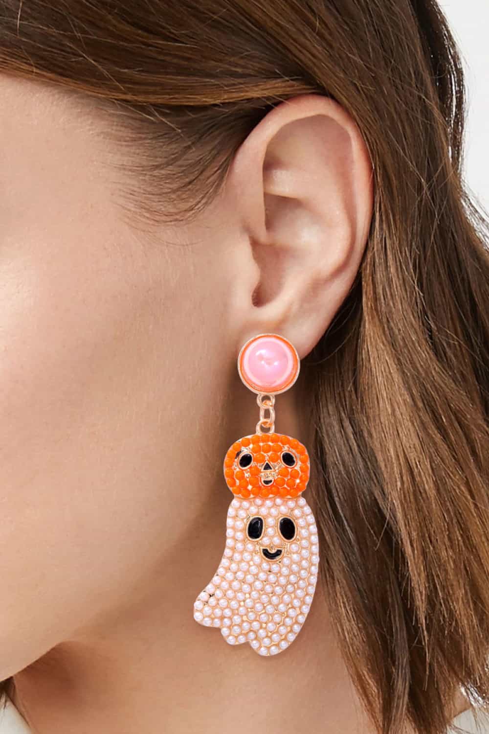Halloween Ghost Shape Dangle Earrings - FloofChonk
