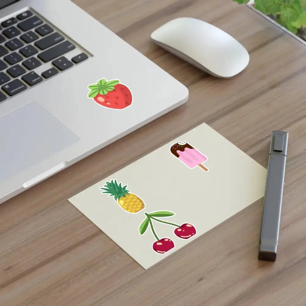 Colorful Fruit & Dessert Sticker Sheets | Fun Planners, Scrapbooking, Kids’ Crafts, Party Favors, DIY Projects - FloofChonk