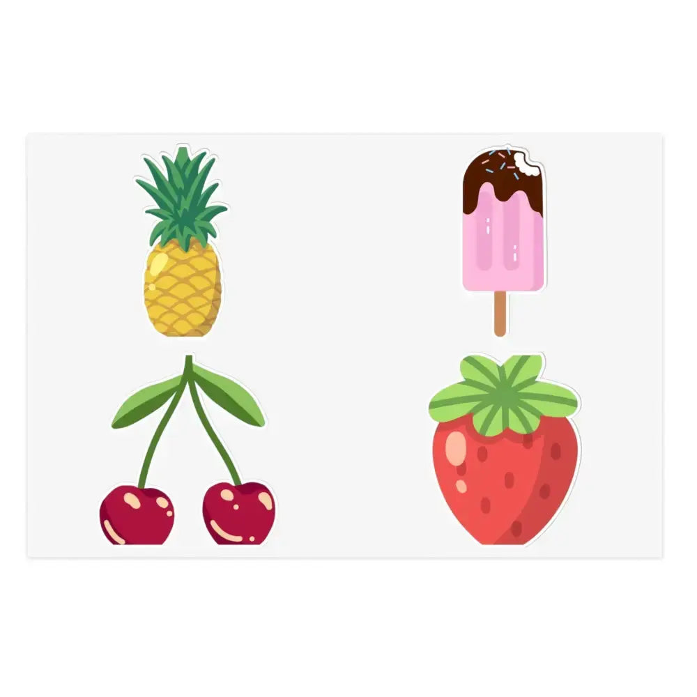 Colorful Fruit & Dessert Sticker Sheets | Fun Planners, Scrapbooking, Kids’ Crafts, Party Favors, DIY Projects - FloofChonk