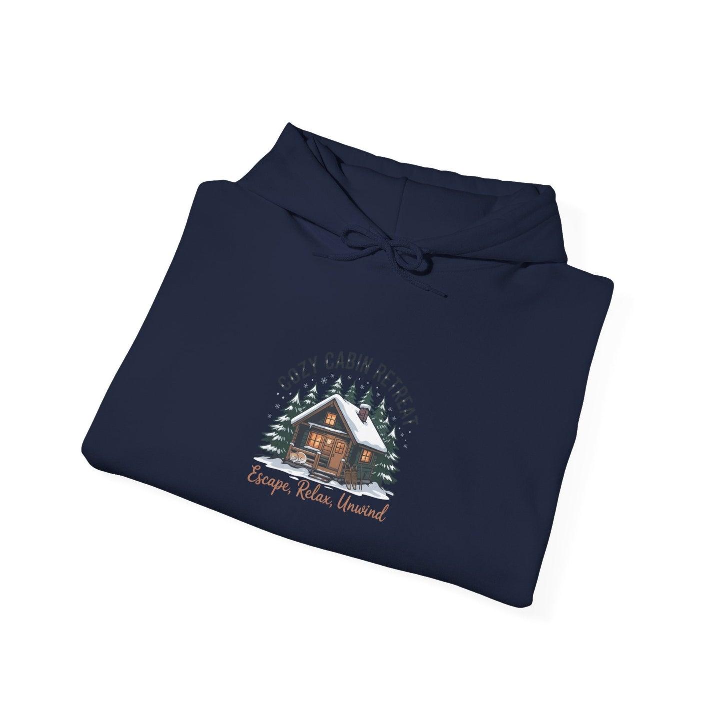 Cozy Cabin Retreat hoodie | mountain silhouette design, pine tree sweatshirt - FloofChonk