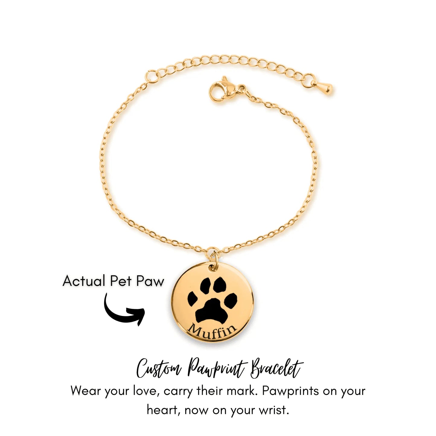 Custom Pawprint Bracelet - FloofChonk